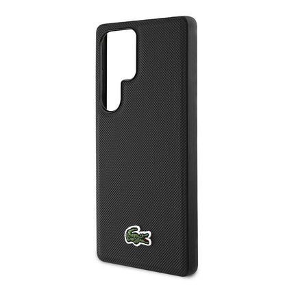Galaxy S25 Ultra Kılıf Lacoste Orjinal Lisanslı PU Pike Desenli Arka Yüzey İkonik Timsah Dokuma Logolu Kapak
