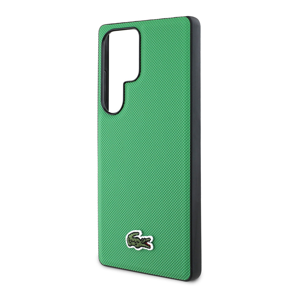 Galaxy S25 Ultra Kılıf Lacoste Orjinal Lisanslı PU Pike Desenli Arka Yüzey İkonik Timsah Dokuma Logolu Kapak