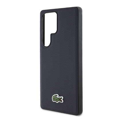 Galaxy S25 Ultra Kılıf Lacoste Orjinal Lisanslı PU Pike Desenli Arka Yüzey İkonik Timsah Dokuma Logolu Kapak