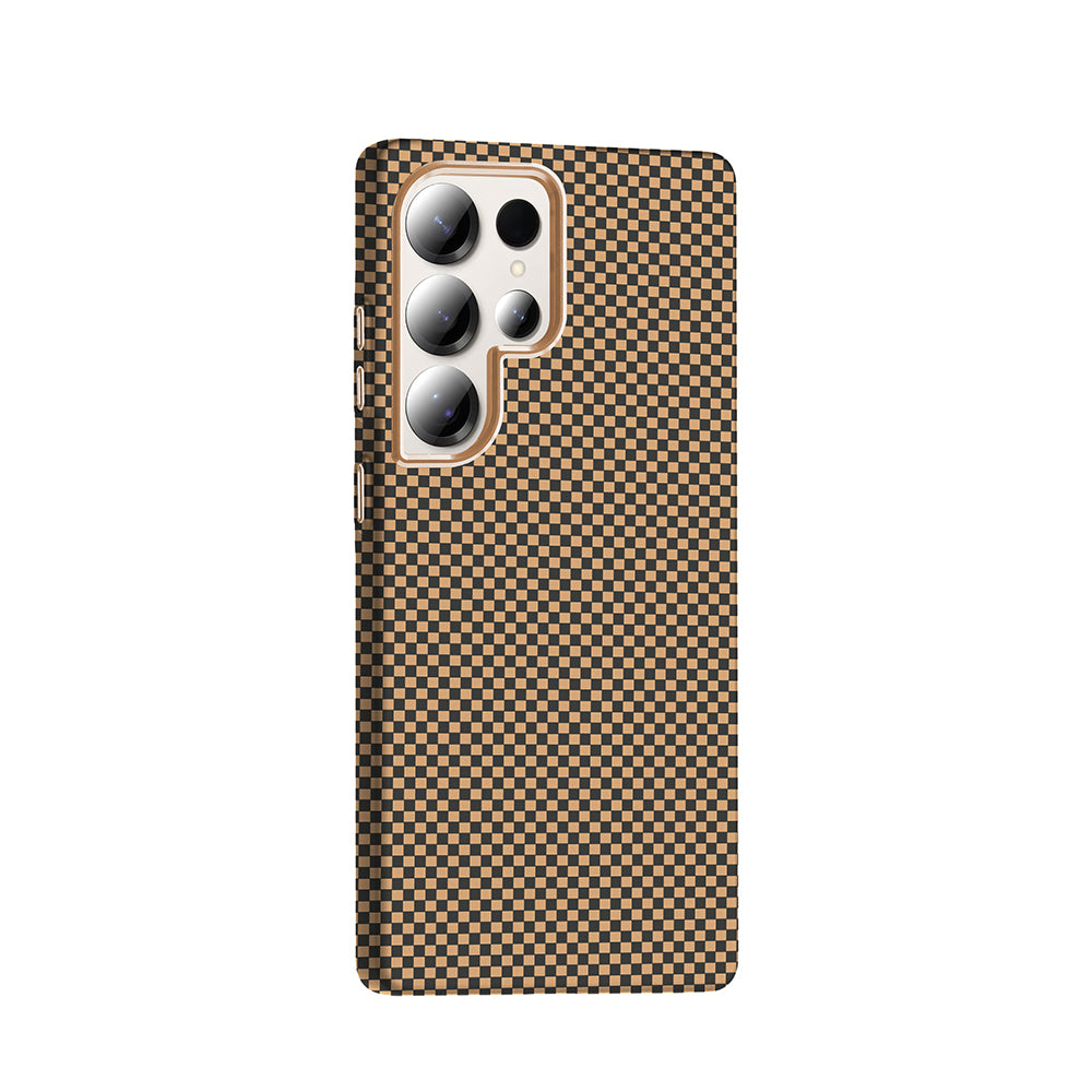 Galaxy S25 Ultra Kılıf M-safe Şarj Özellikli Karbon Fiber Görünümlü Zore Gros Kapak