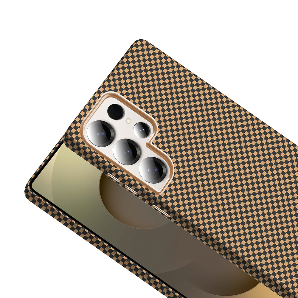 Galaxy S25 Ultra Kılıf M-safe Şarj Özellikli Karbon Fiber Görünümlü Zore Gros Kapak