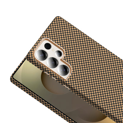 Galaxy S25 Ultra Kılıf M-safe Şarj Özellikli Karbon Fiber Görünümlü Zore Gros Kapak