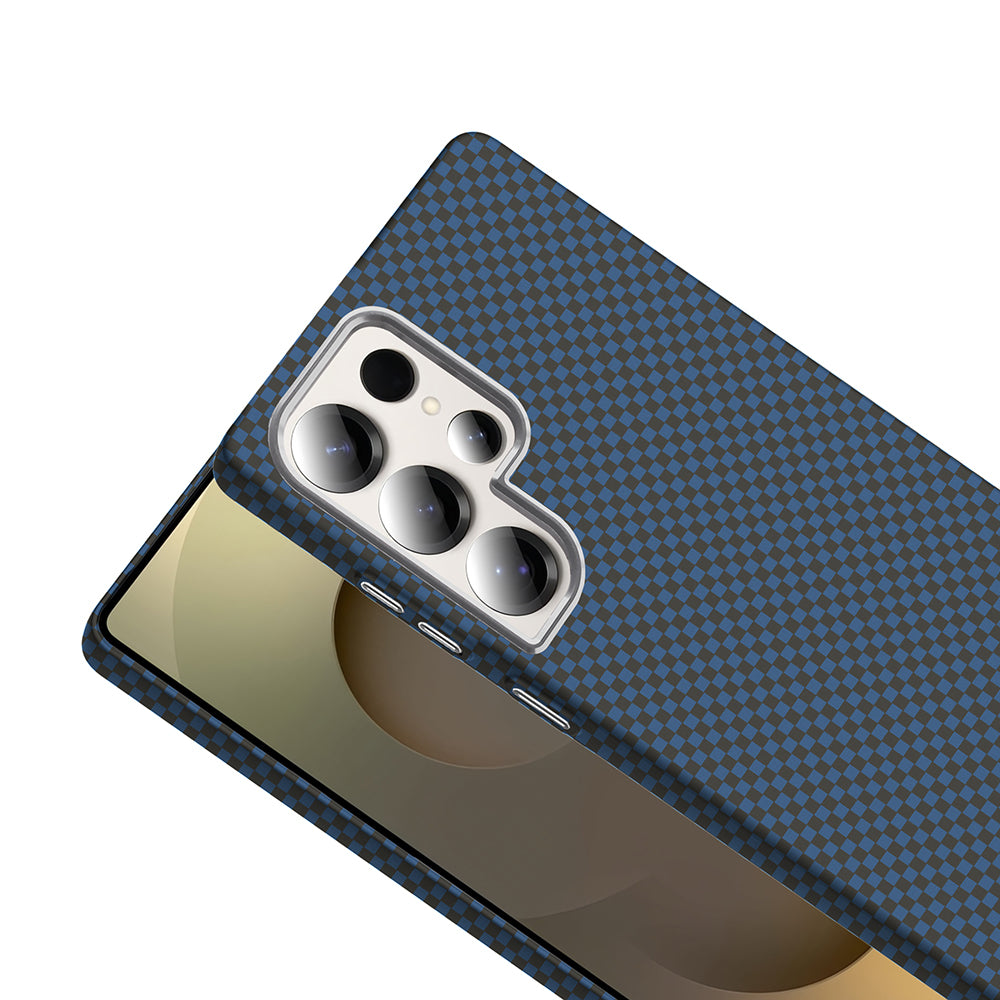 Galaxy S25 Ultra Kılıf M-safe Şarj Özellikli Karbon Fiber Görünümlü Zore Gros Kapak