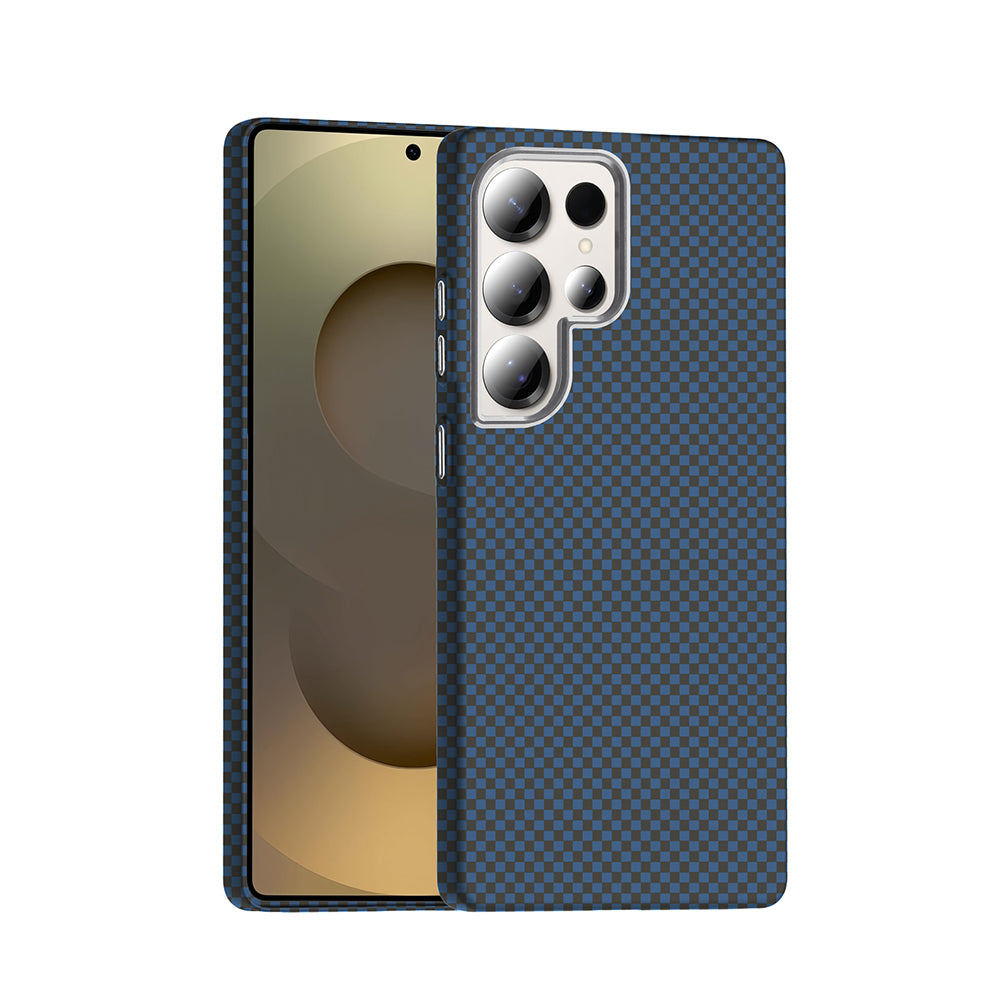 Galaxy S25 Ultra Kılıf M-safe Şarj Özellikli Karbon Fiber Görünümlü Zore Gros Kapak