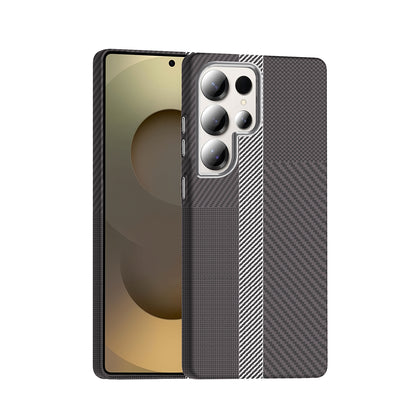 Galaxy S25 Ultra Kılıf M-safe Şarj Özellikli Karbon Fiber Görünümlü Zore Gros Kapak
