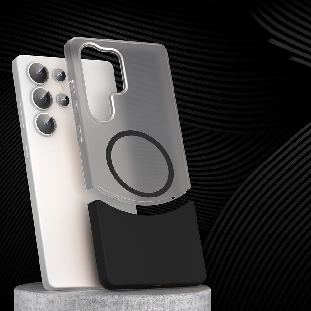 Galaxy S25 Ultra Kılıf M-Safe Şarj Özellikli Mıknatıslı Zore Duble Kapak