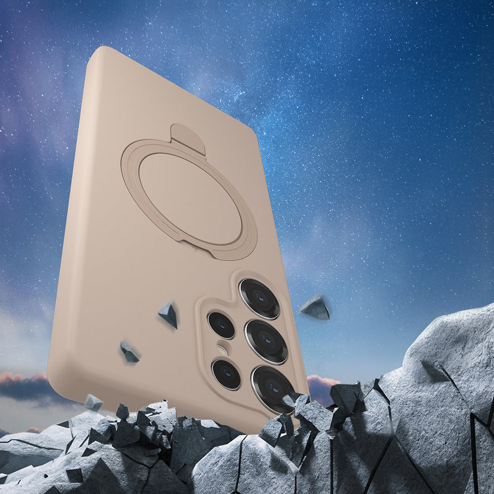 Galaxy S25 Ultra Kılıf M-safe Şarj Özellikli Standlı Zore Samara Kapak