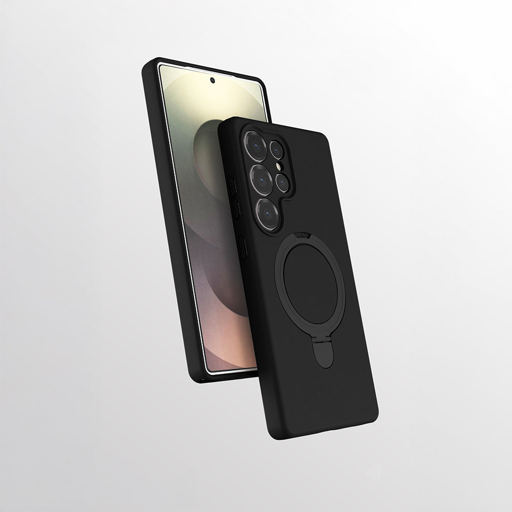 Galaxy S25 Ultra Kılıf M-safe Şarj Özellikli Standlı Zore Samara Kapak