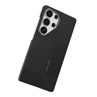 Galaxy S25 Ultra Kılıf M-safe Şarj Özellikli 600D Metal Kamera Çerçeveli Raptic Aramid Fiber Croxx Mondrian Serisi Kapak