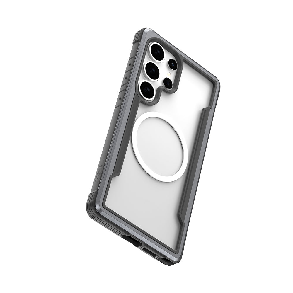 Galaxy S25 Ultra Kılıf M-safe Şarj Özellikli Airbagli Raptic Shield Serisi Şeffaf Arka Yüzey Kapak