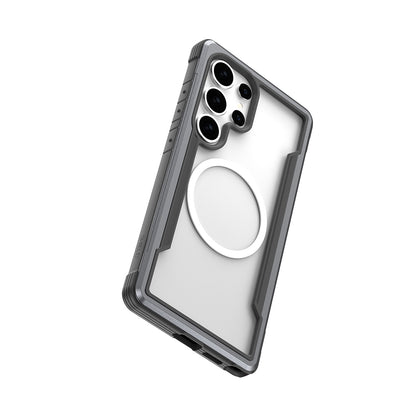 Galaxy S25 Ultra Kılıf M-safe Şarj Özellikli Airbagli Raptic Shield Serisi Şeffaf Arka Yüzey Kapak