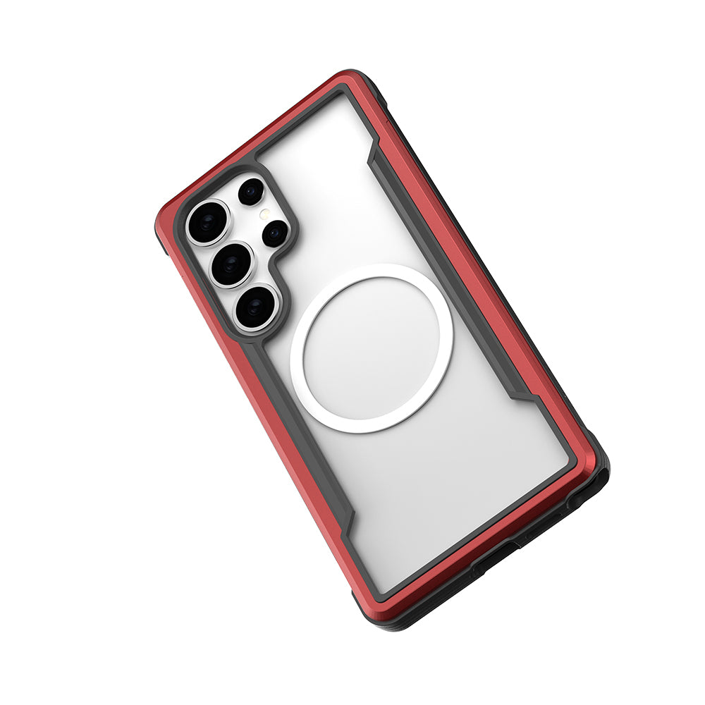 Galaxy S25 Ultra Kılıf M-safe Şarj Özellikli Airbagli Raptic Shield Serisi Şeffaf Arka Yüzey Kapak