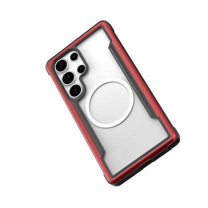 Galaxy S25 Ultra Kılıf M-safe Şarj Özellikli Airbagli Raptic Shield Serisi Şeffaf Arka Yüzey Kapak