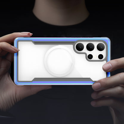 Galaxy S25 Ultra Kılıf M-safe Şarj Özellikli Airbagli Raptic Shield Serisi Şeffaf Arka Yüzey Kapak