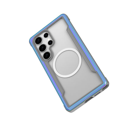 Galaxy S25 Ultra Kılıf M-safe Şarj Özellikli Airbagli Raptic Shield Serisi Şeffaf Arka Yüzey Kapak