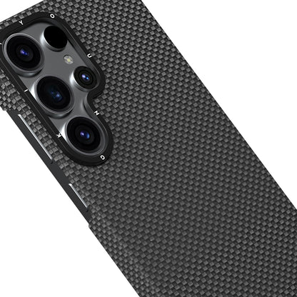 Galaxy S25 Ultra Kılıf M-safe Şarj Özellikli Aramid Fiber Youngkit 1500D Kevlar Extreme Wing Serisi Kapak