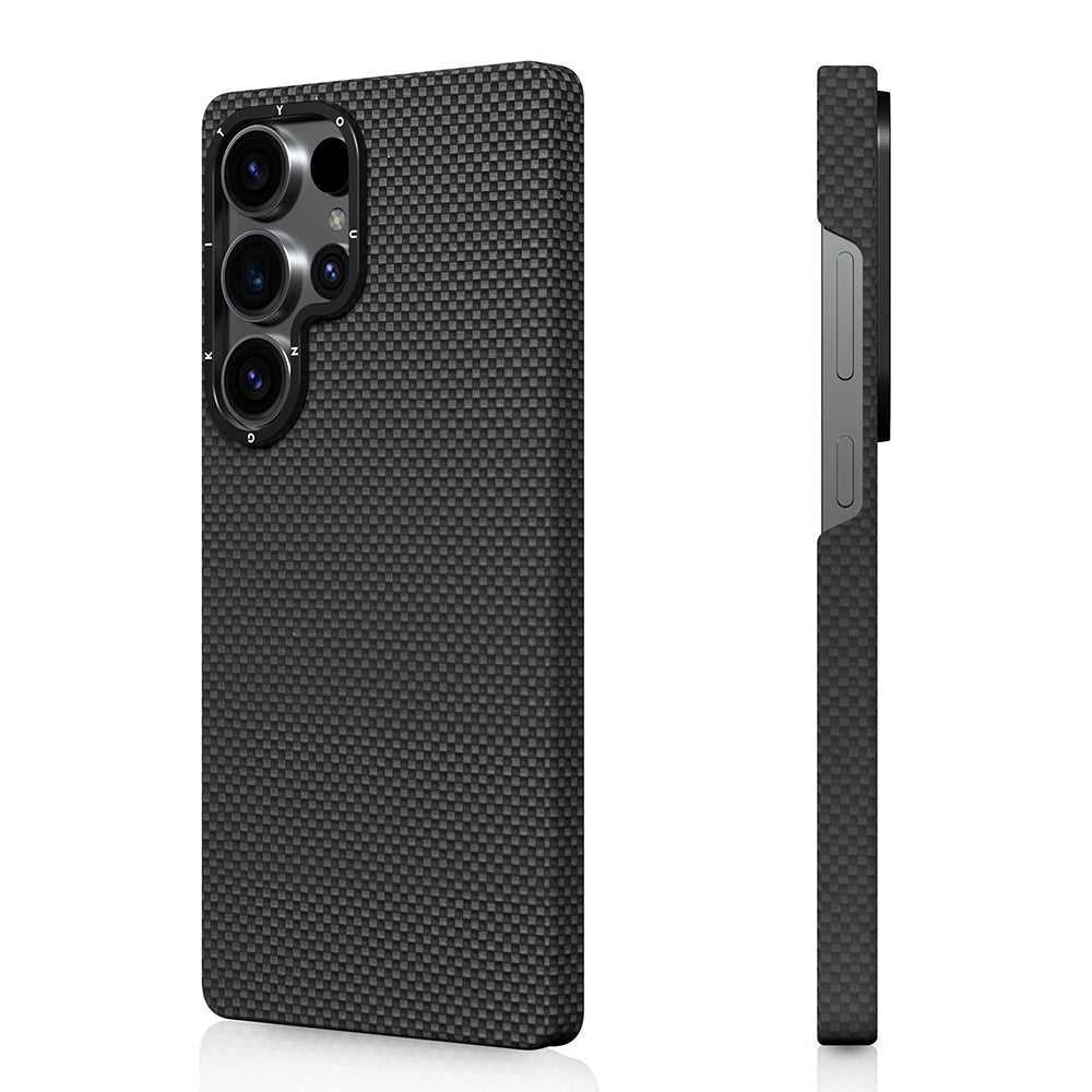 Galaxy S25 Ultra Kılıf M-safe Şarj Özellikli Aramid Fiber Youngkit 1500D Kevlar Extreme Wing Serisi Kapak