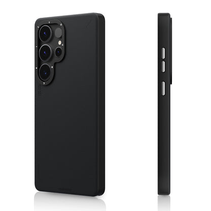 Galaxy S25 Ultra Kılıf M-safe Şarj Özellikli Basit Mat Deri Desenli Youngkit Tech Fashion Serisi Kapak