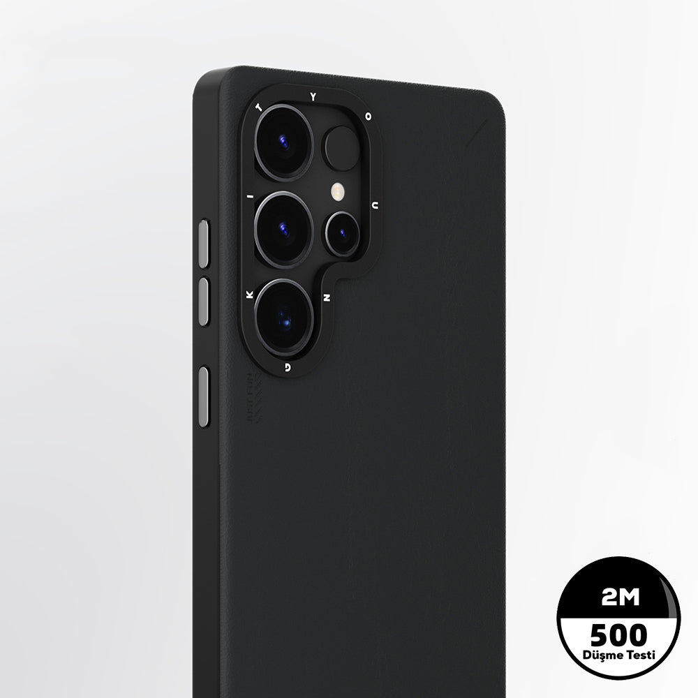 Galaxy S25 Ultra Kılıf M-safe Şarj Özellikli Basit Mat Deri Desenli Youngkit Tech Fashion Serisi Kapak