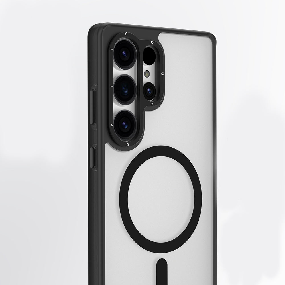 Galaxy S25 Ultra Kılıf M-safe Şarj Özellikli Cam Arka Yüzey TPU Youngkit Gemstone Serisi Kapak