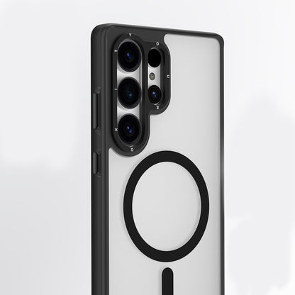 Galaxy S25 Ultra Kılıf M-safe Şarj Özellikli Cam Arka Yüzey TPU Youngkit Gemstone Serisi Kapak