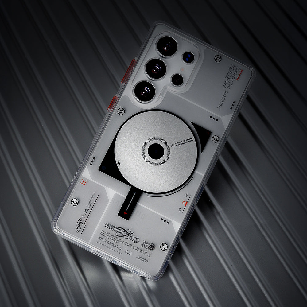 Galaxy S25 Ultra Kılıf M-safe Şarj Özellikli Disk Desenli Airbag Tasarımlı Skinarma Nova Kapak