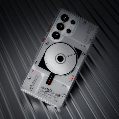 Galaxy S25 Ultra Kılıf M-safe Şarj Özellikli Disk Desenli Airbag Tasarımlı Skinarma Nova Kapak