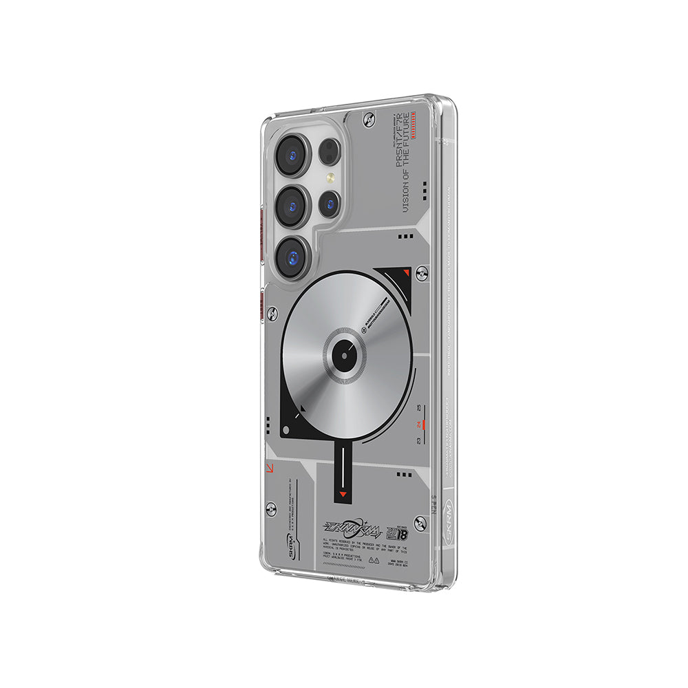 Galaxy S25 Ultra Kılıf M-safe Şarj Özellikli Disk Desenli Airbag Tasarımlı Skinarma Nova Kapak