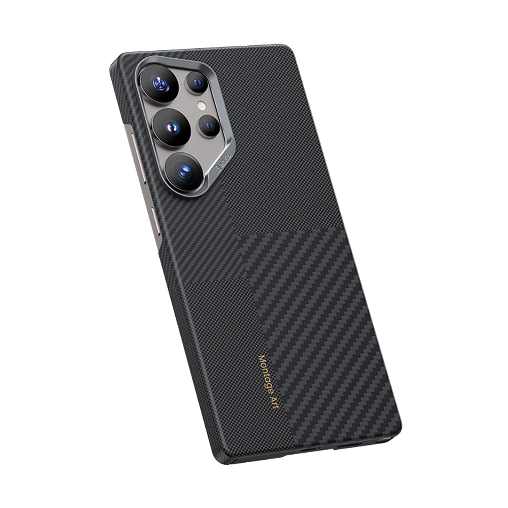 Galaxy S25 Ultra Kılıf M-safe Şarj Özellikli Karbon Fiber Benks Montage ArmorAir Kevlar Kapak