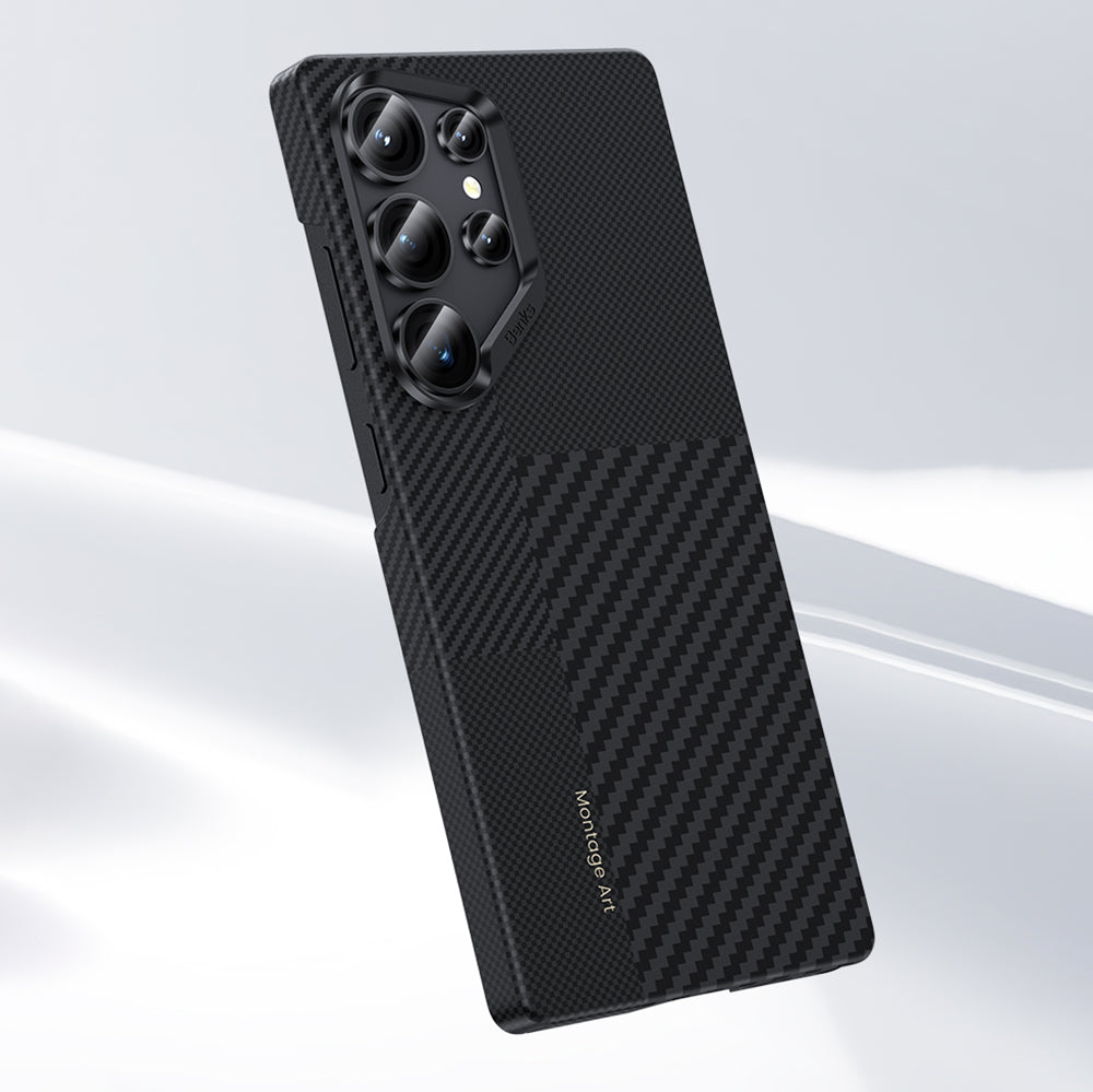 Galaxy S25 Ultra Kılıf M-safe Şarj Özellikli Karbon Fiber Benks Montage ArmorAir Kevlar Kapak