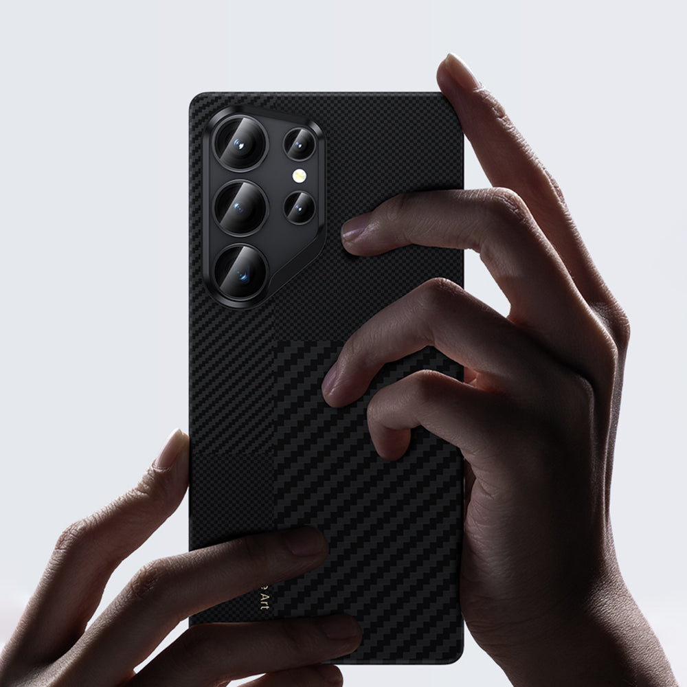 Galaxy S25 Ultra Kılıf M-safe Şarj Özellikli Karbon Fiber Benks Montage ArmorAir Kevlar Kapak