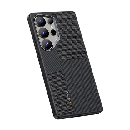 Galaxy S25 Ultra Kılıf M-safe Şarj Özellikli Karbon Fiber Benks Montage Hybrid ArmorPro Kevlar Kapak