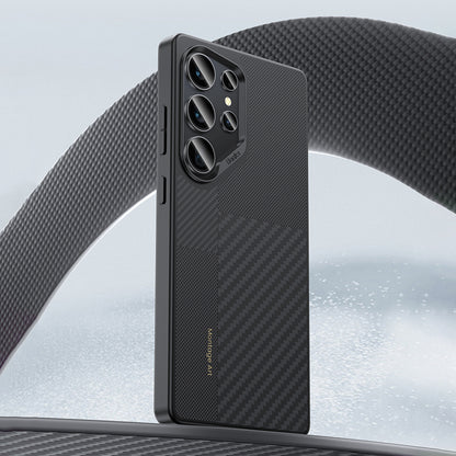 Galaxy S25 Ultra Kılıf M-safe Şarj Özellikli Karbon Fiber Benks Montage Hybrid ArmorPro Kevlar Kapak