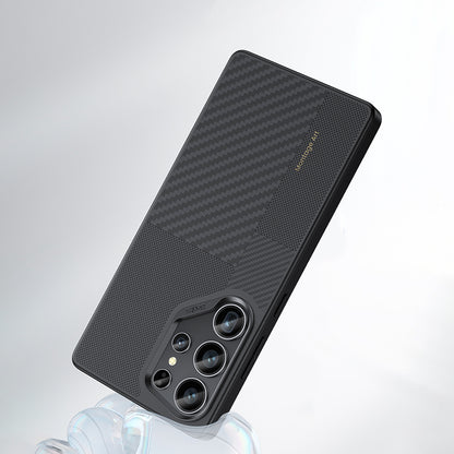 Galaxy S25 Ultra Kılıf M-safe Şarj Özellikli Karbon Fiber Benks Montage Hybrid ArmorPro Kevlar Kapak