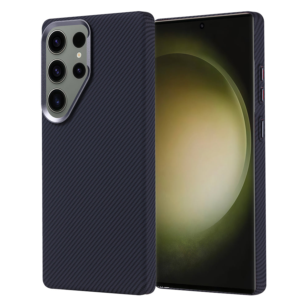 Galaxy S25 Ultra Kılıf M-safe Şarj Özellikli Karbon Fiber Görünümlü Zore Nekst Kapak