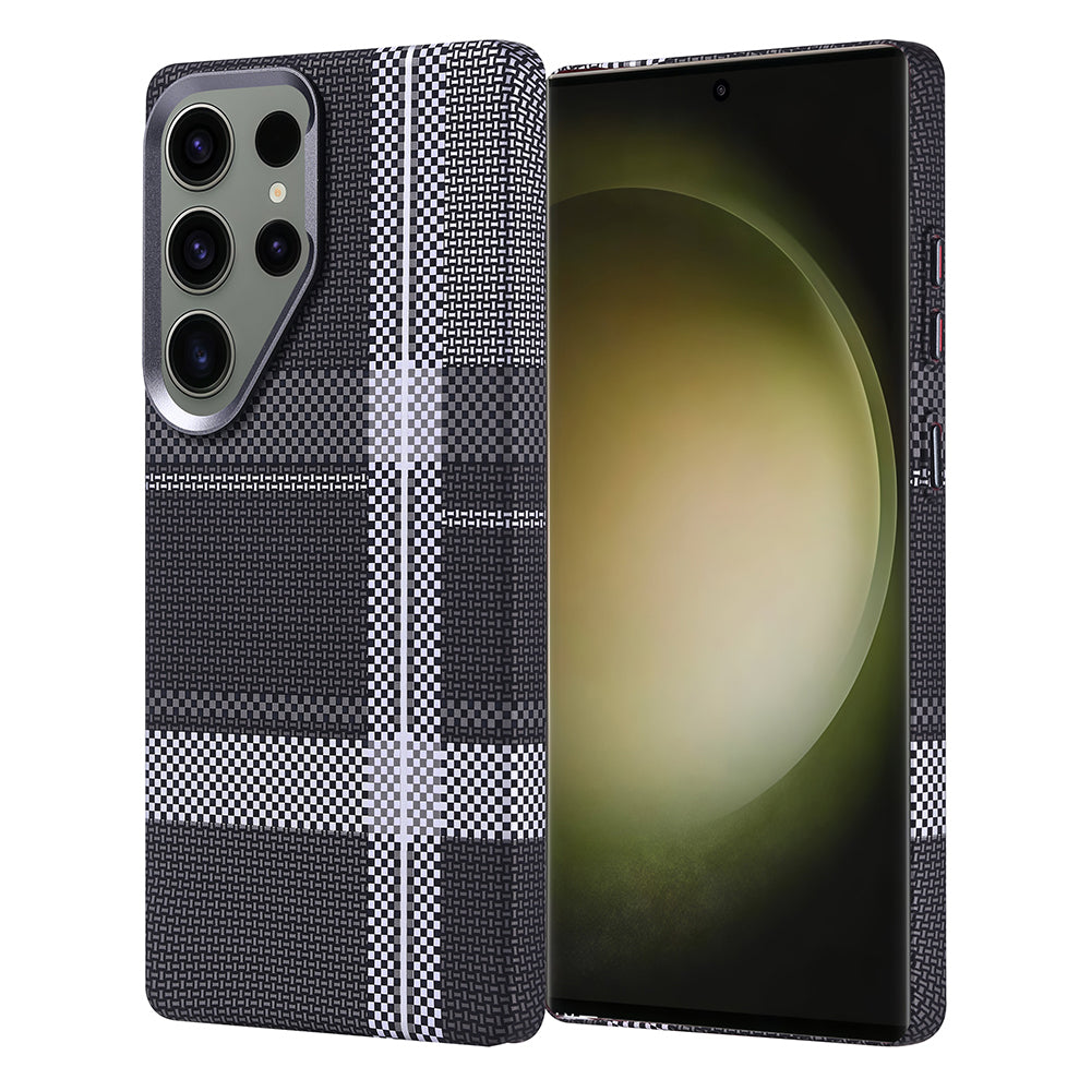 Galaxy S25 Ultra Kılıf M-safe Şarj Özellikli Karbon Fiber Görünümlü Zore Nekst Kapak