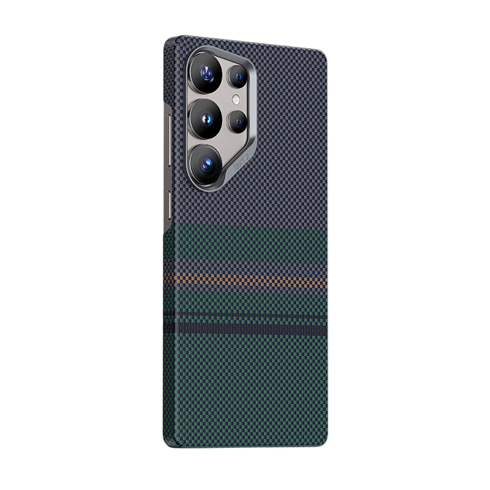 Galaxy S25 Ultra Kılıf M-safe Şarj Özellikli Karbon Fiber Tasarımlı Benks Aurora ArmorAir Kevlar Kapak