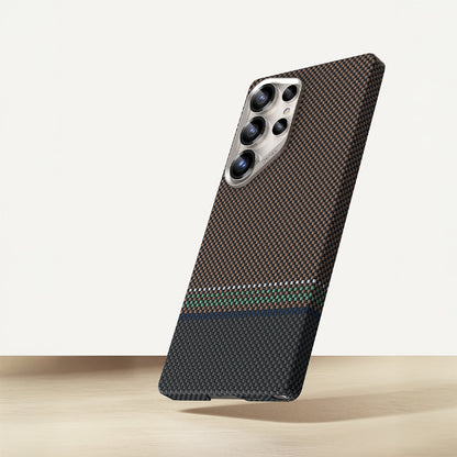 Galaxy S25 Ultra Kılıf M-safe Şarj Özellikli Karbon Fiber Tasarımlı Benks Prestige ArmorAir Kevlar Kapak