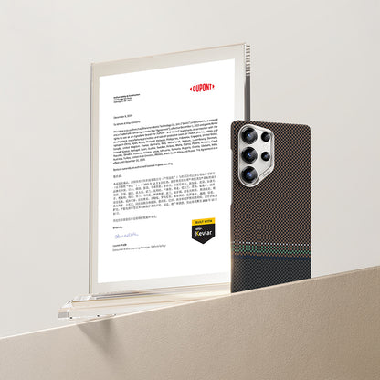 Galaxy S25 Ultra Kılıf M-safe Şarj Özellikli Karbon Fiber Tasarımlı Benks Prestige ArmorAir Kevlar Kapak