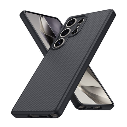 Galaxy S25 Ultra Kılıf M-safe Şarj Özellikli Karbon Fiber Tasarımlı Zore Elnino Kapak