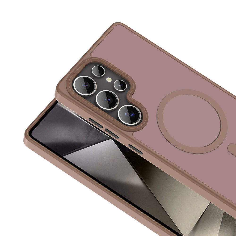 Galaxy S25 Ultra Kılıf M-safe Şarj Özellikli Mat Arka Yüzey Zore Sio Kapak