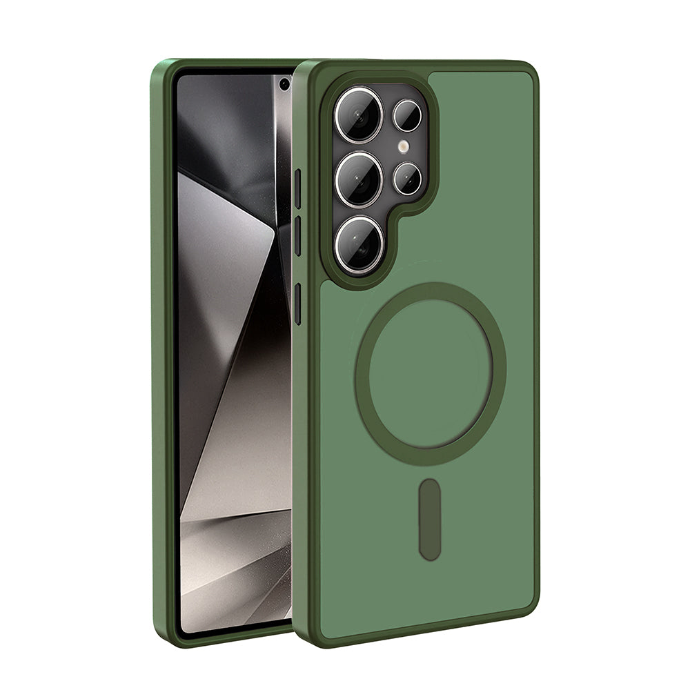 Galaxy S25 Ultra Kılıf M-safe Şarj Özellikli Mat Arka Yüzey Zore Sio Kapak