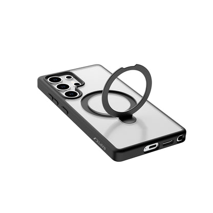 Galaxy S25 Ultra Kılıf M-safe Şarj Özellikli Raptic Air Stand Serisi Buzlu Transparan Tasarımlı Standlı Kapak