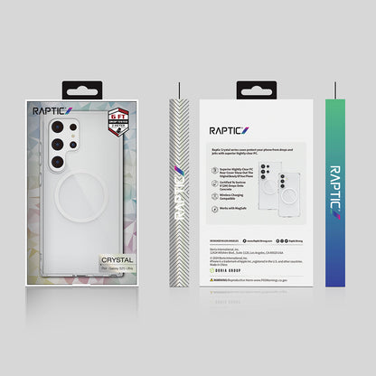 Galaxy S25 Ultra Kılıf M-safe Şarj Özellikli Raptic Crystal M-safe Serisi Şeffaf Kapak