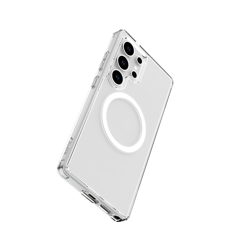 Galaxy S25 Ultra Kılıf M-safe Şarj Özellikli Raptic Crystal M-safe Serisi Şeffaf Kapak