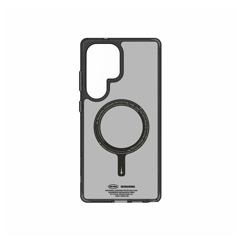 Galaxy S25 Ultra Kılıf M-safe Şarj Özellikli Şeffaf Airbag Tasarımlı Skinarma Saido Kapak