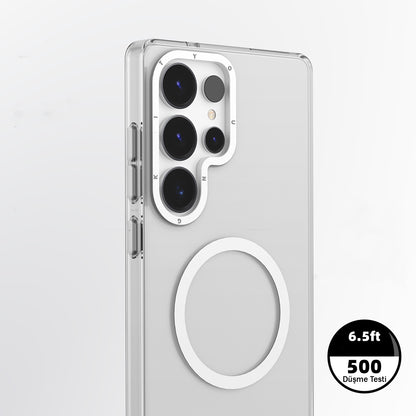 Galaxy S25 Ultra Kılıf M-safe Şarj Özellikli Şeffaf Youngkit Crystal Shield Serisi Kapak