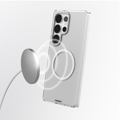 Galaxy S25 Ultra Kılıf M-safe Şarj Özellikli Şeffaf Youngkit Crystal Shield Serisi Kapak