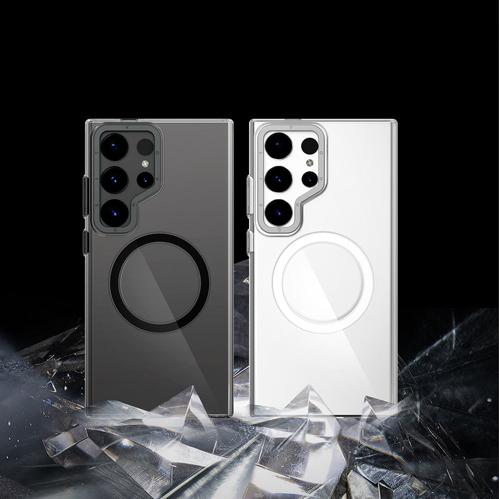 Galaxy S25 Ultra Kılıf M-safe Şarj Özellikli Şeffaf Youngkit Crystal Shield Serisi Kapak