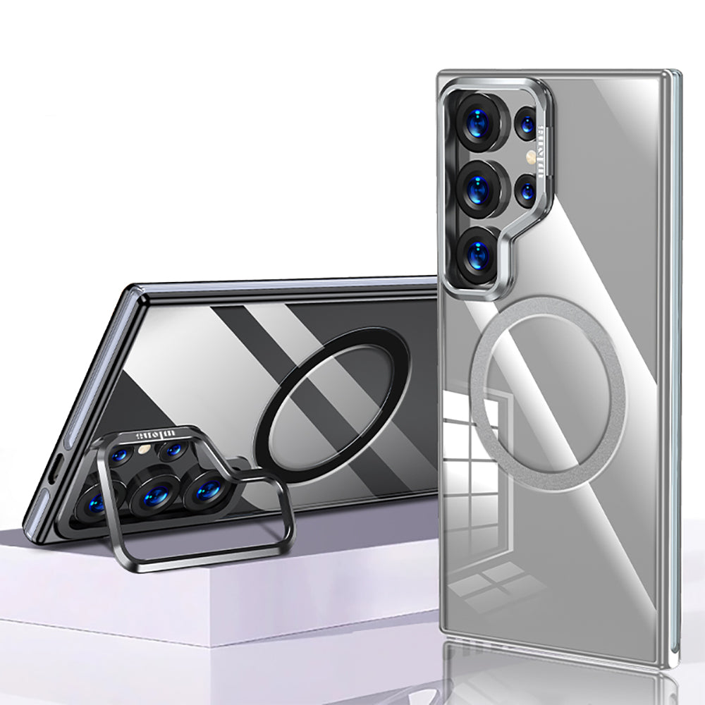 Galaxy S25 Ultra Kılıf M-safe Şarj Özellikli Wlons Standlı Efsane Kapak